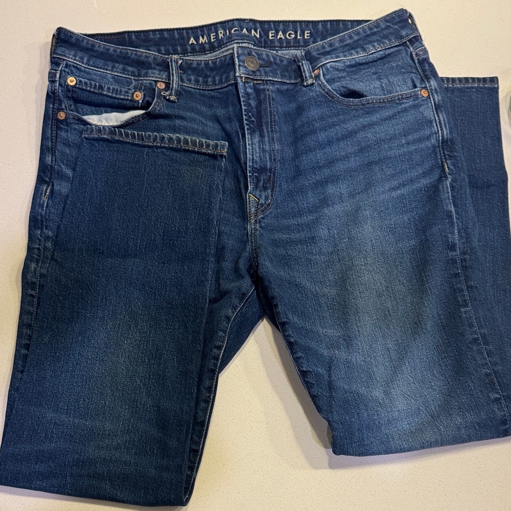 American Eagle Outfitters Men's Slim Fit Blue Jeans
